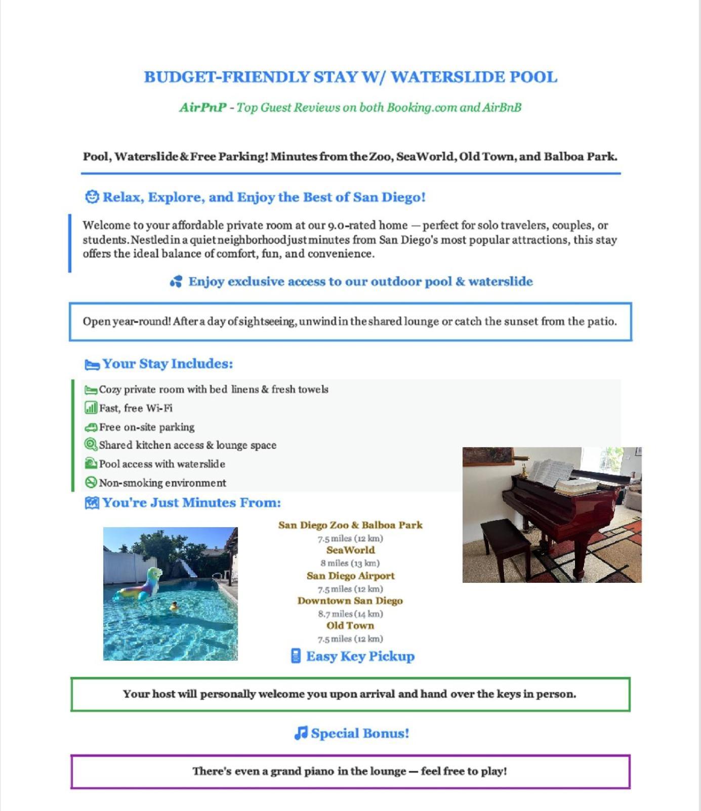 Séjour chez l'habitant Affordable Private With Pool Access And Free Parking Near Zoo And Beaches